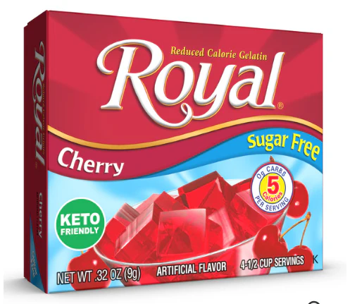 Royal - Sugar Free Gelatin Cherry (12 x 0.32oz)
