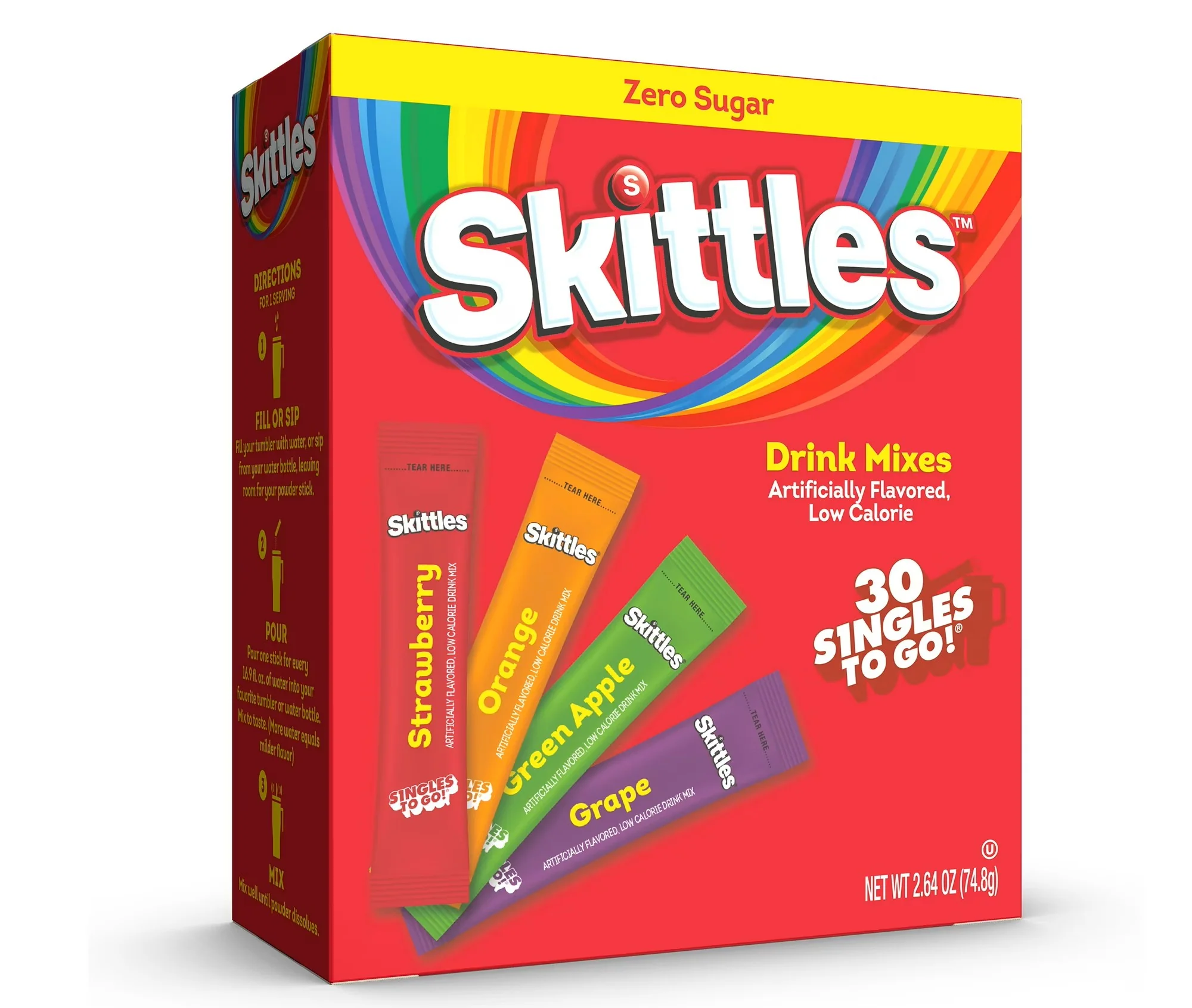 Skittles - Variety Pack Single To Go Drink Mix 30ct (6 x 2.64oz)