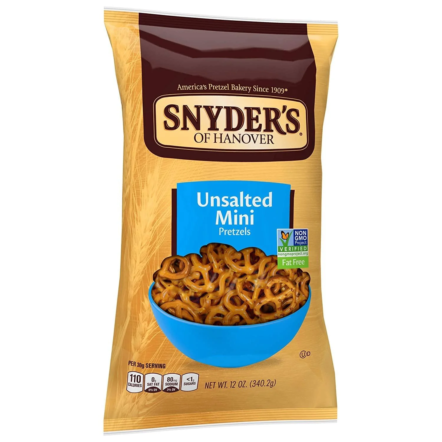 Snyder's - Pretzel Mini Unsalted (12 x 12oz)