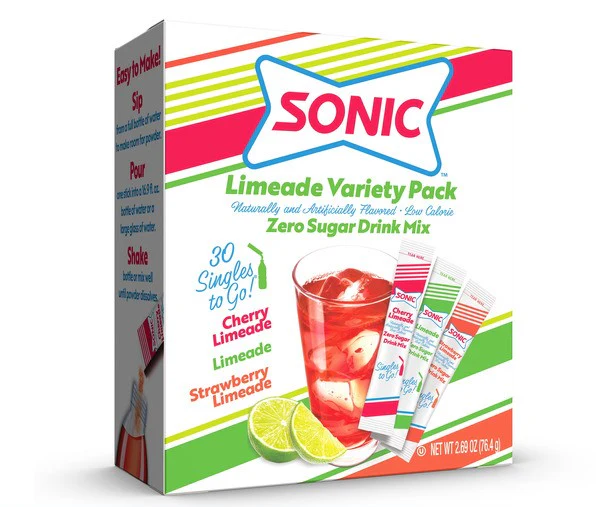 Sonic - Limeades Variety Pack Single To Go Drink Mix 30ct (6 x 2.69oz)