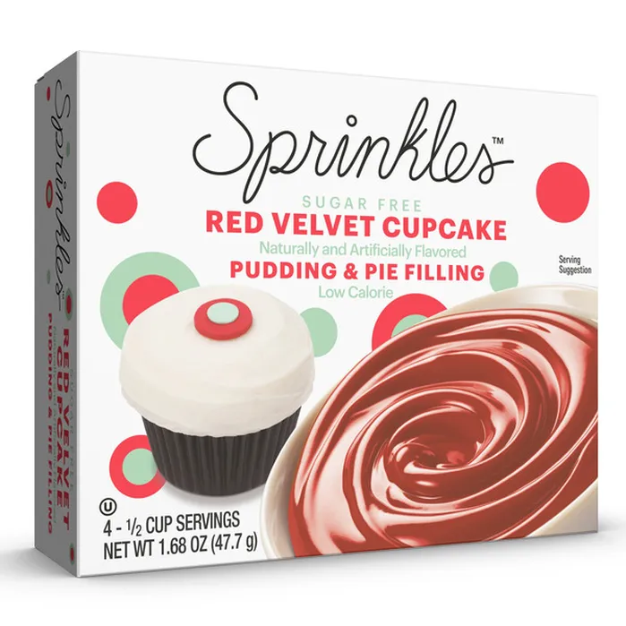 Sprinkles - Instant Pudding Sugar Free Red Velvet (12 x 1.68oz)
