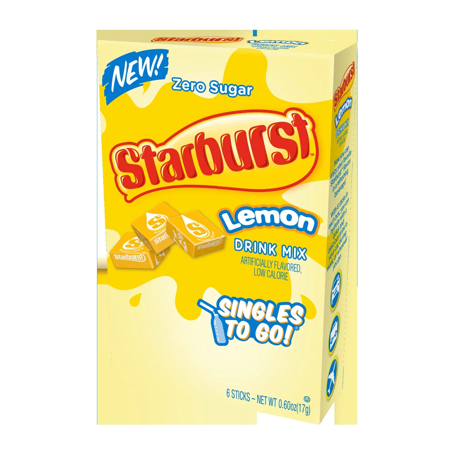 Starburst - Lemon Single To Go Drink Mix 6ct (12 x 0.6oz)