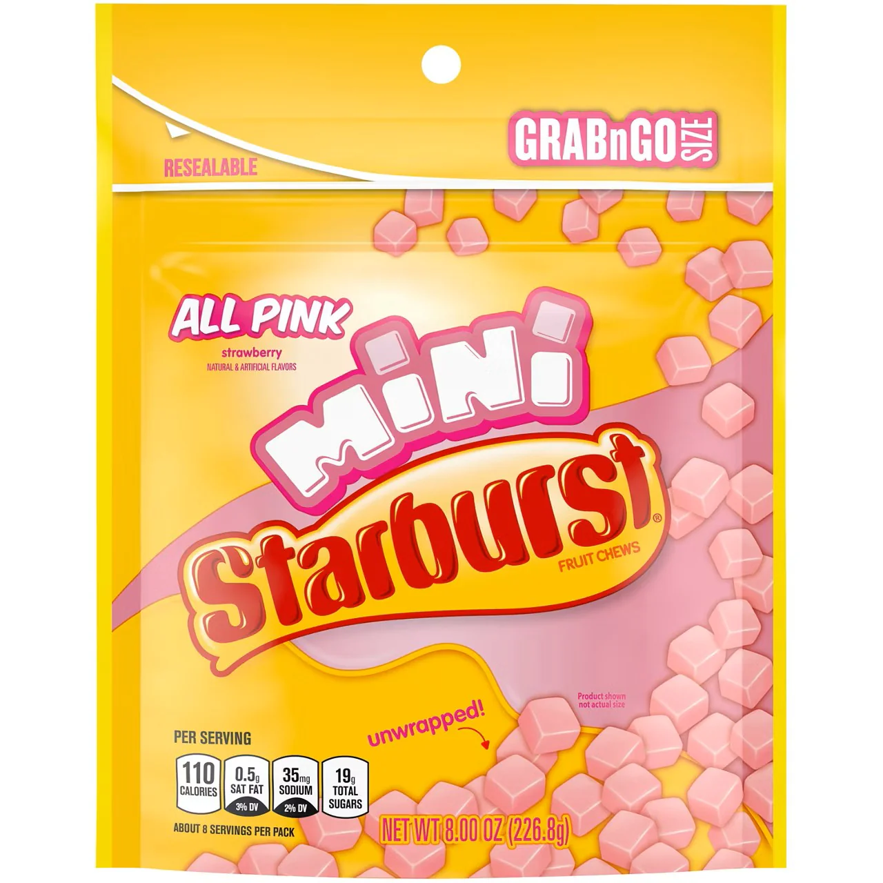 Starburst Mini All Pink Grab n Go Size (8 x 8oz)