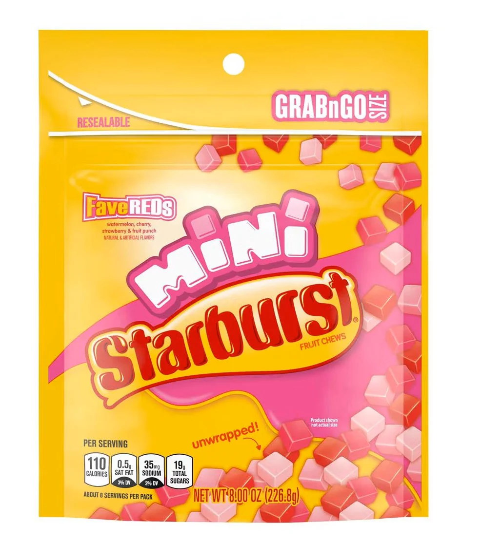 Starburst Mini Fave Reds Grab n Go Size (8 x 8oz)