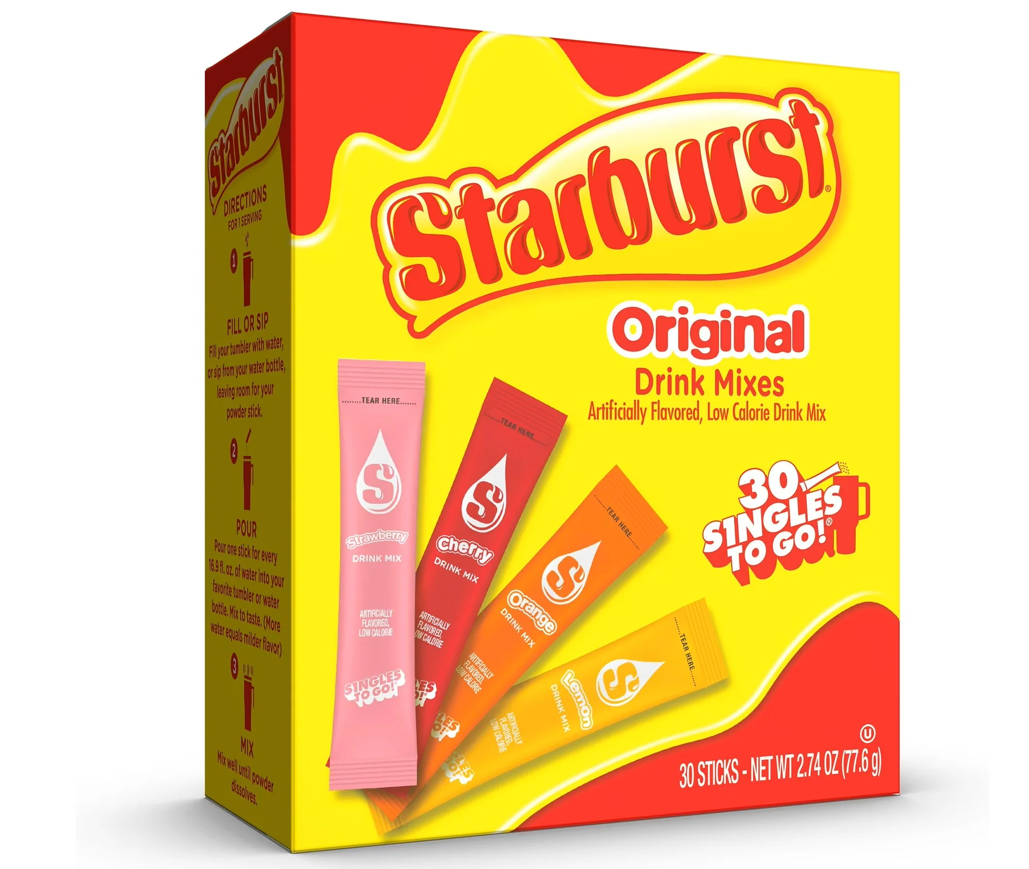 Starburst- Variety Pack Single To Go Drink Mix 30ct (6 x 2.74oz)
