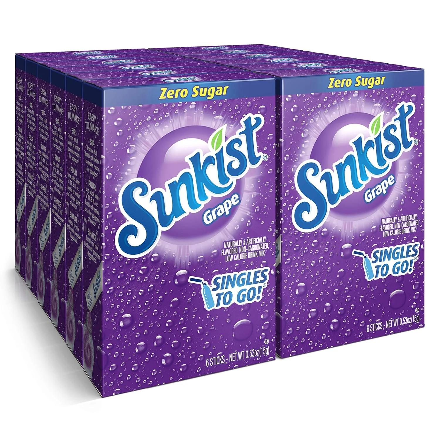 Sunkist - Soda Grape Single To Go Drink Mix 6ct (12 x 0.53oz)