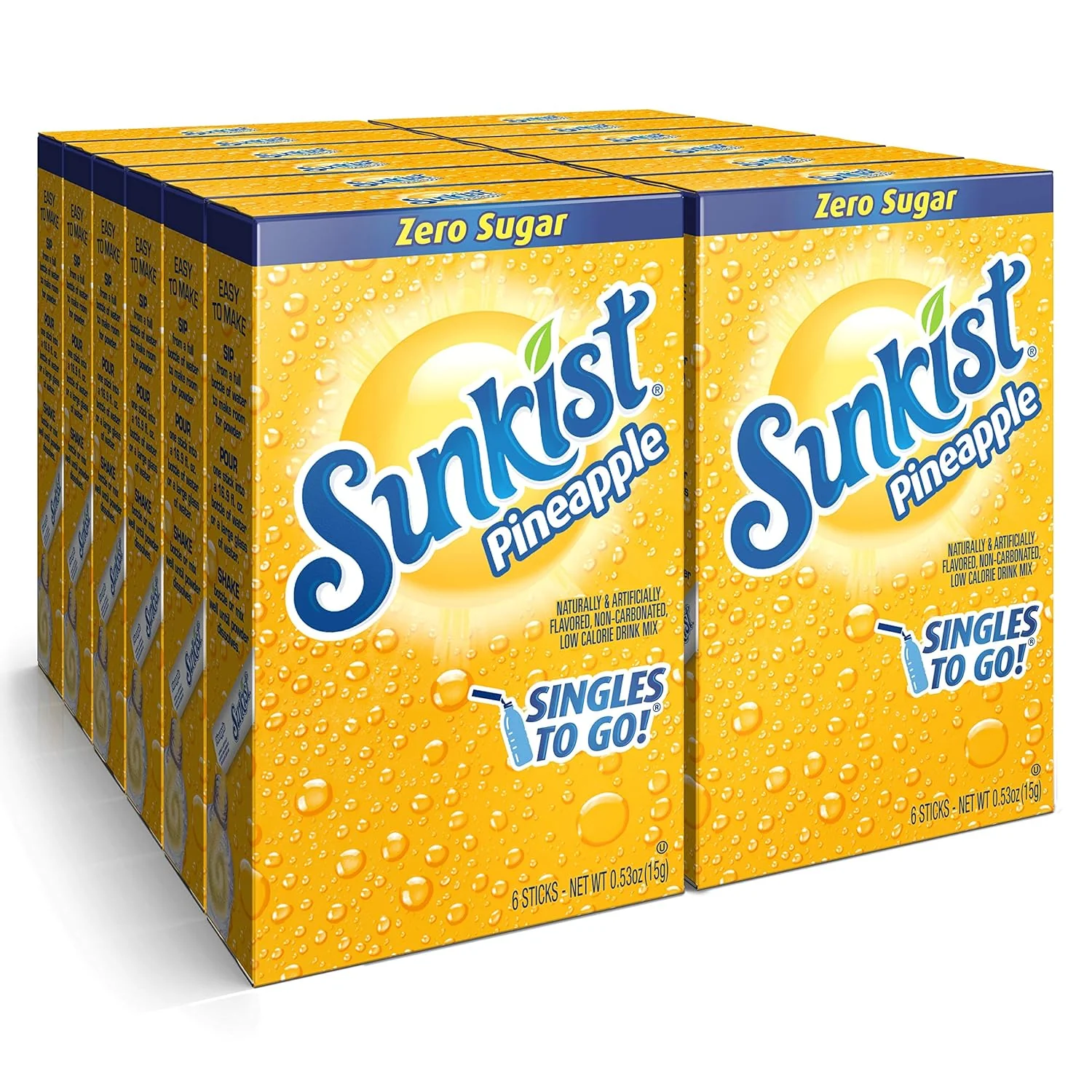 Sunkist - Soda Pineapple Single To Go Drink Mix 6ct (12 x 0.53oz)