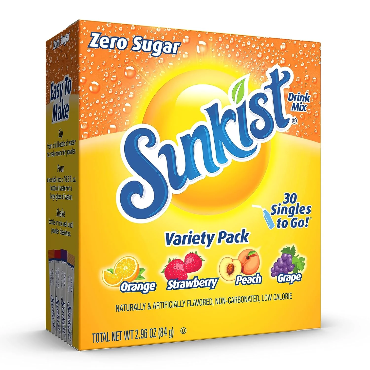 Sunkist - Soda Variety Pack Single To Go Drink Mix 30ct (6 x 2.96oz)
