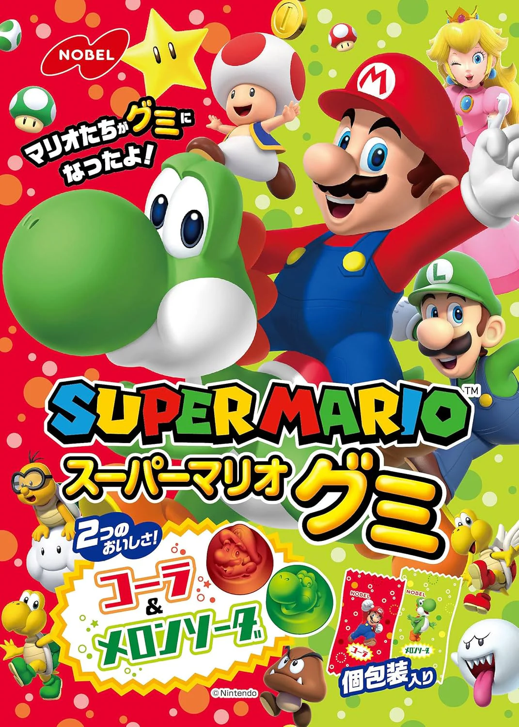 Super Mario Gummy - Cola & Melon Soda 6 x (8 x 85g)