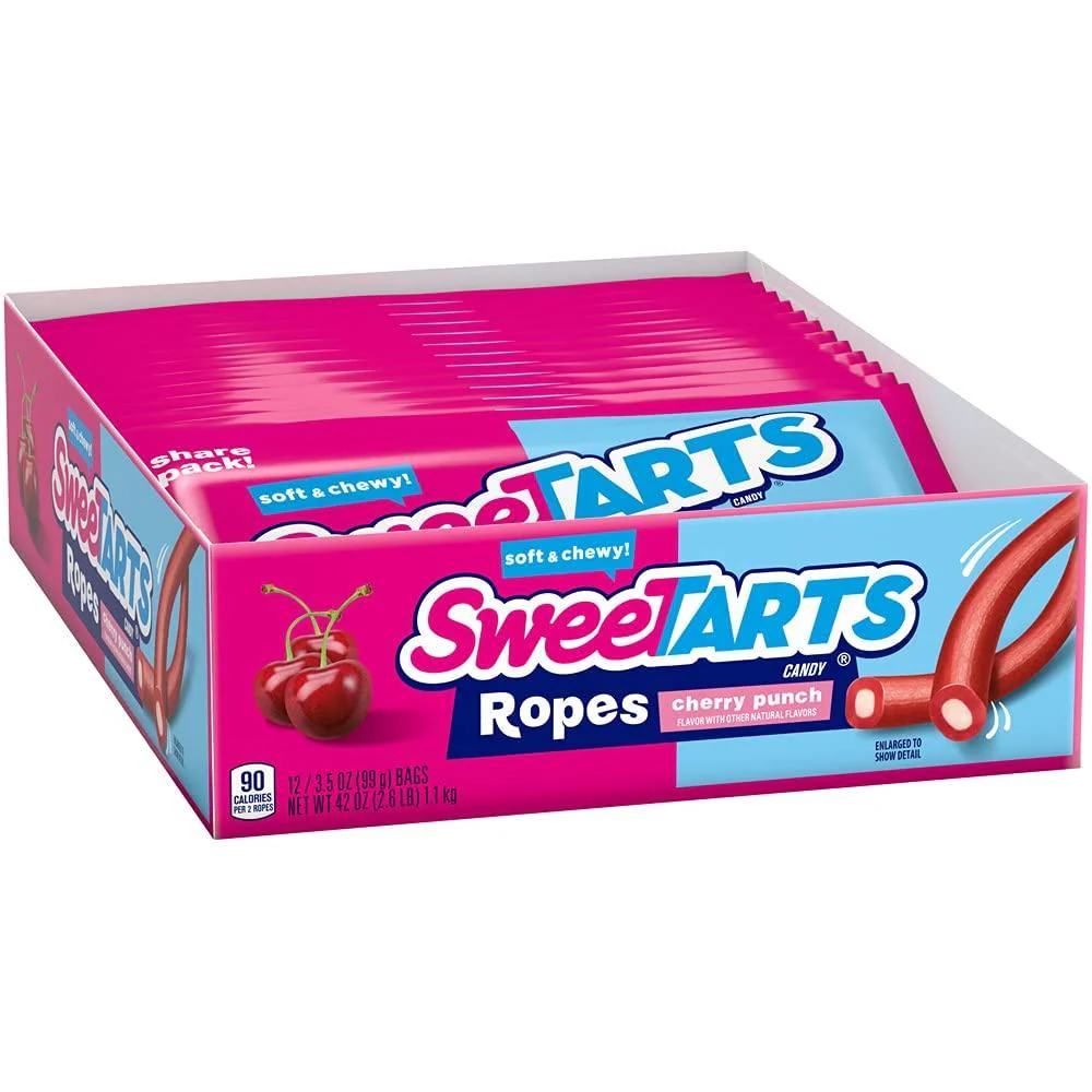 Sweetarts - Soft & Chewy Ropes Cherry Punch 12CT (4 x 3.5oz)