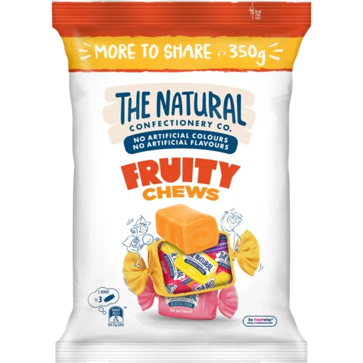 The Natural Confectionery Company Fruity Chews ANZ 2023 (6 x 350g)