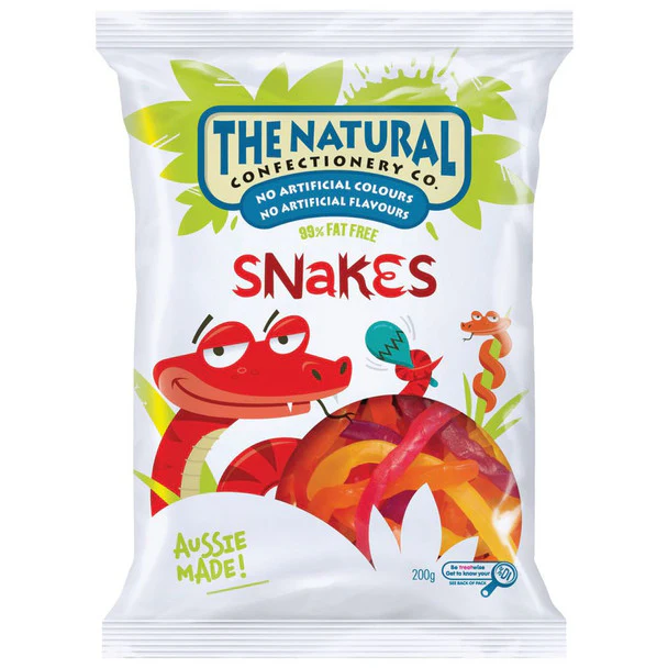 The Natural Confectionery Company Snakes (12 x 90g)