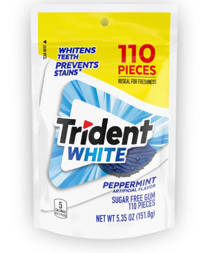 Trident – White Peppermint Bag (4 x 4 x 110Pcs)