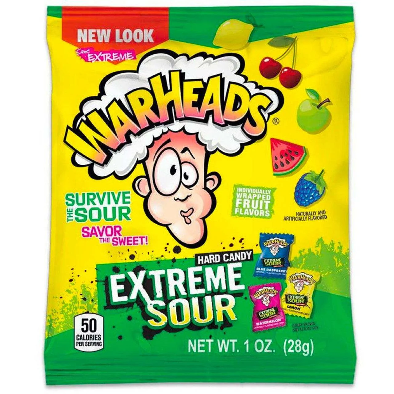 Warheads - Extreme Sour Hard Candy (15 x 12 x 1oz)