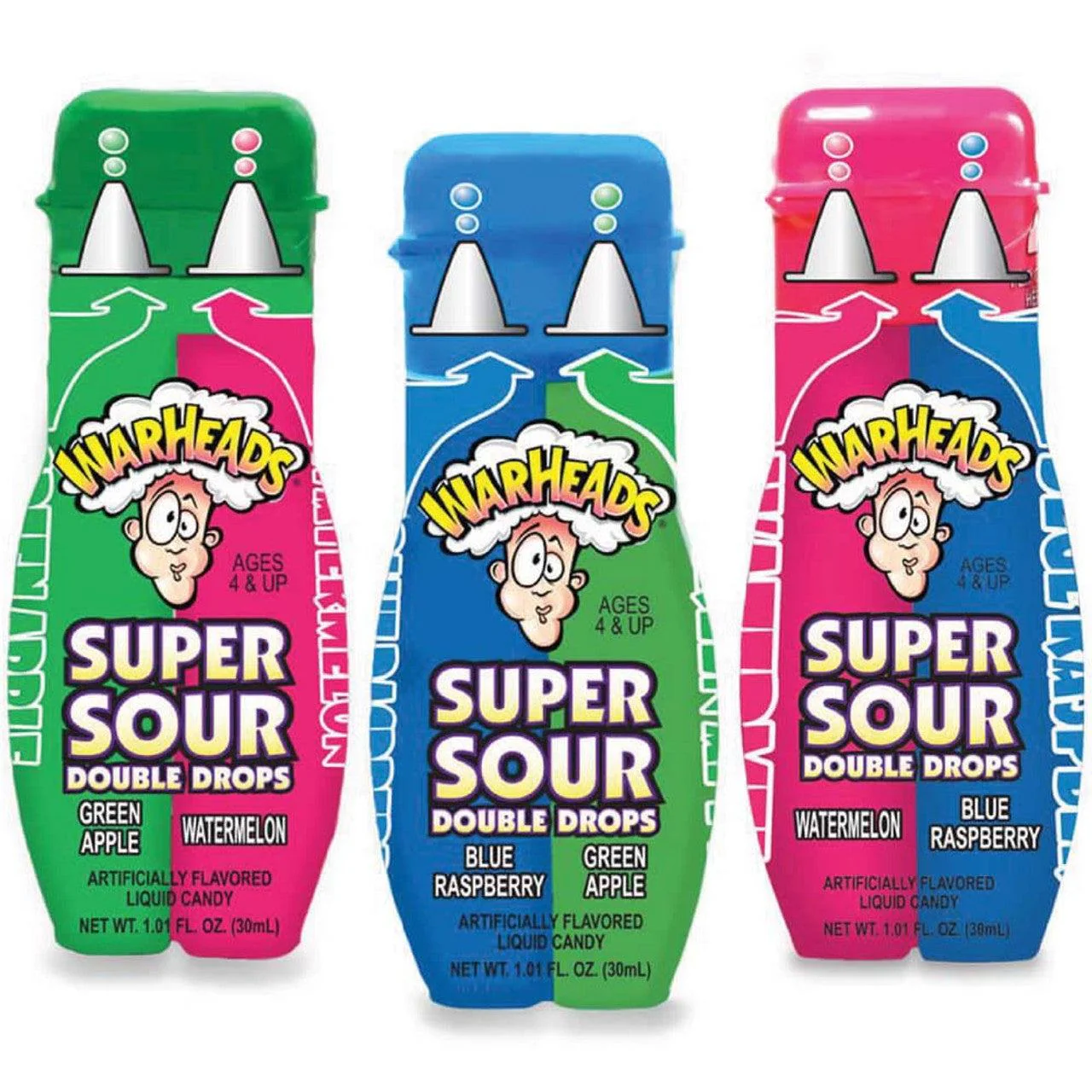 Warheads - Super Sour Double Drops (8 x 24 x 1oz)