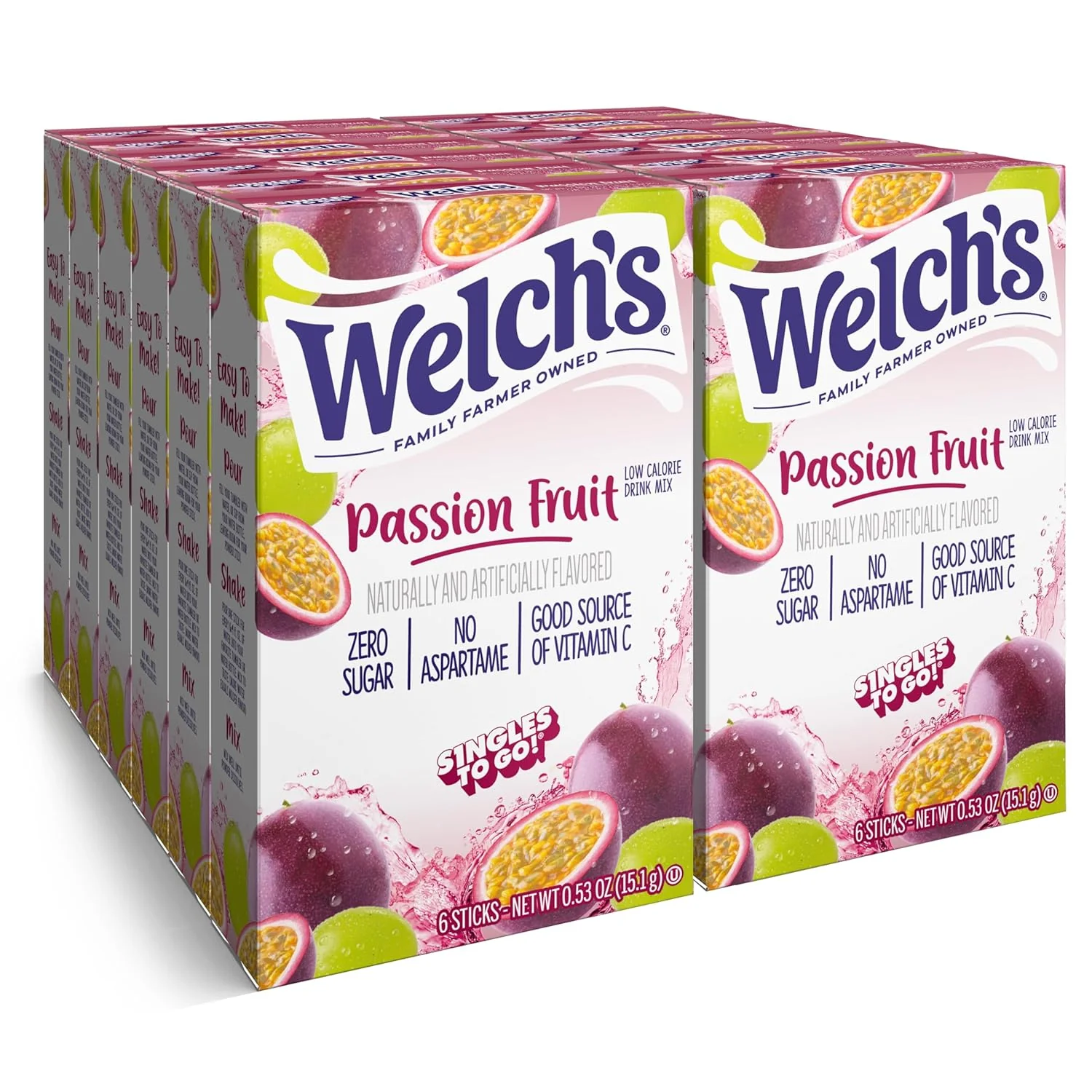 Welch's - Passion Fruit Single To Go Drink Mix 6ct (12 x 0.53oz)