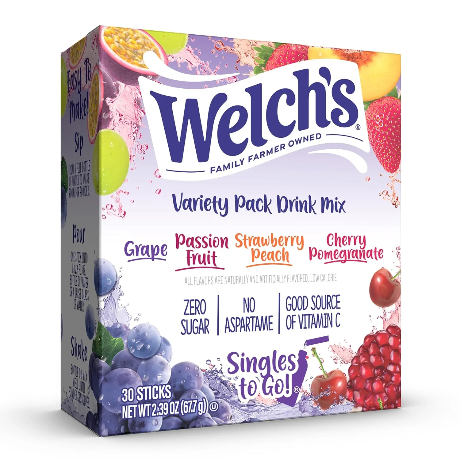 Welch's - Variety Pack Single To Go Drink Mix 30ct (6 x 2.69oz)