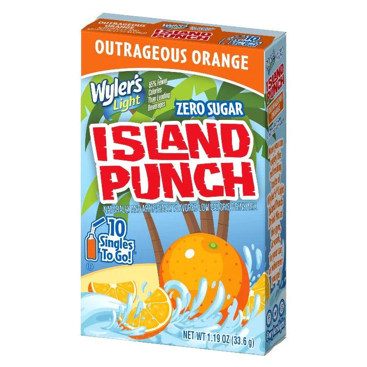 Wyler's Light - Island Punch Outrageous Orange Single To Go Drink Mix 10ct (12 x 1.19oz)