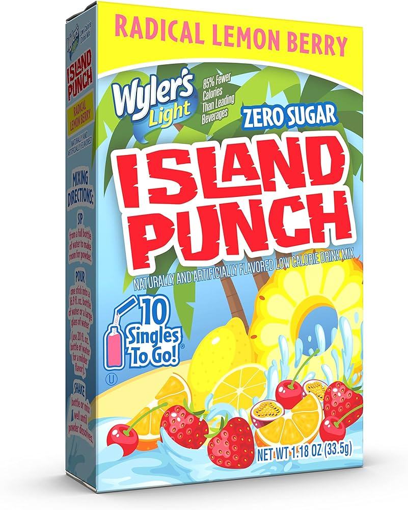 Wyler's Light - Island Punch Radical Lemon Berry Single To Go Drink Mix 10ct (12 x 1.18oz)