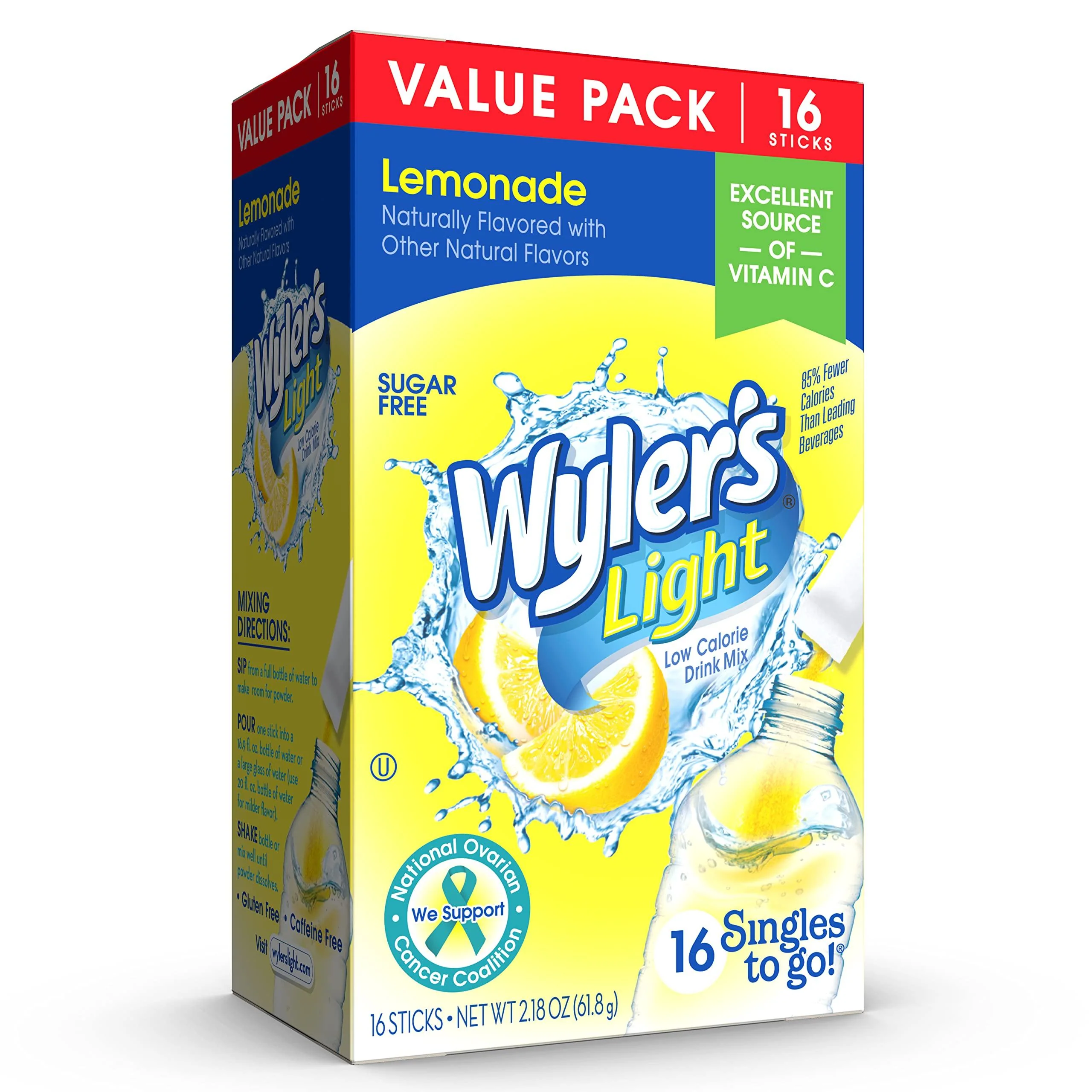 Wyler's Light - Lemonade Single To Go Drink Mix 16ct (6 x 2.18oz)