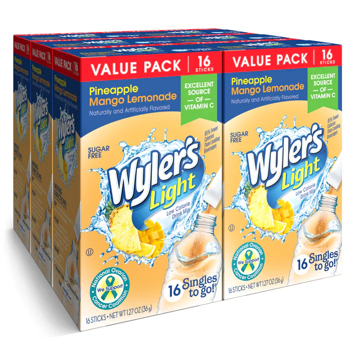 Wyler's Light - Pineapple Mango Lemonade Single To Go Drink Mix 16ct (6 x 1.27oz)