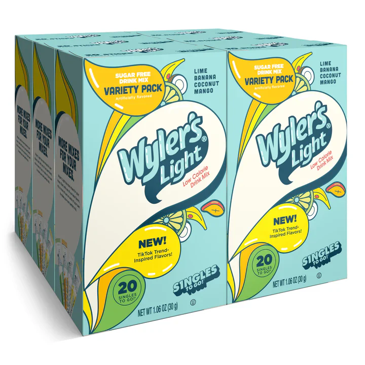 Wyler's Light - Watertok Base Flavors Single To Go Drink Mix 20ct (6 x 1.06oz)