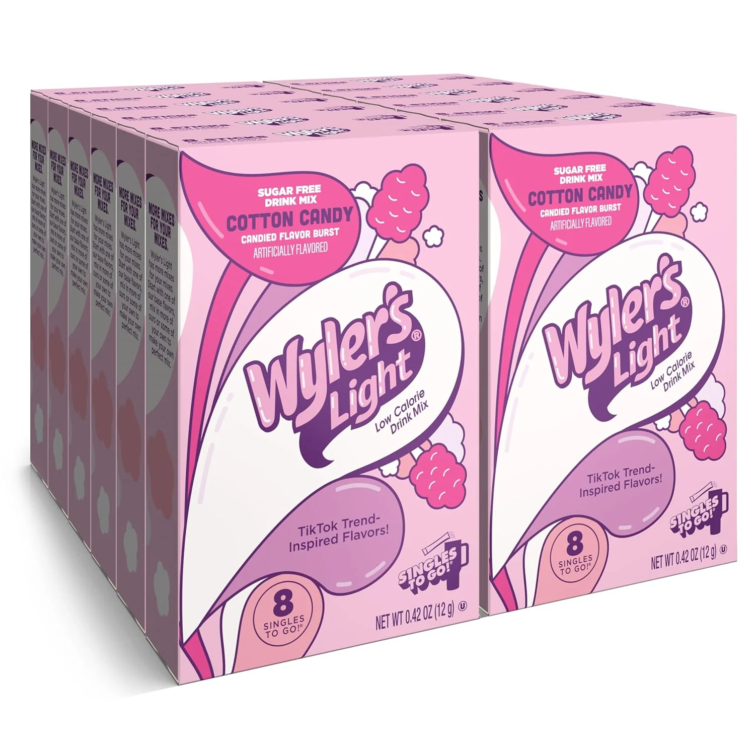 Wyler's Light - Watertok Cotton Candy Single To Go Drink Mix 8ct (12 x 0.42oz)