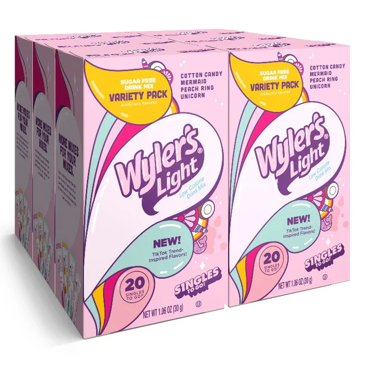 Wyler's Light - Watertok Fun Flavors Single To Go Drink Mix 20ct (6 x 1.06oz)