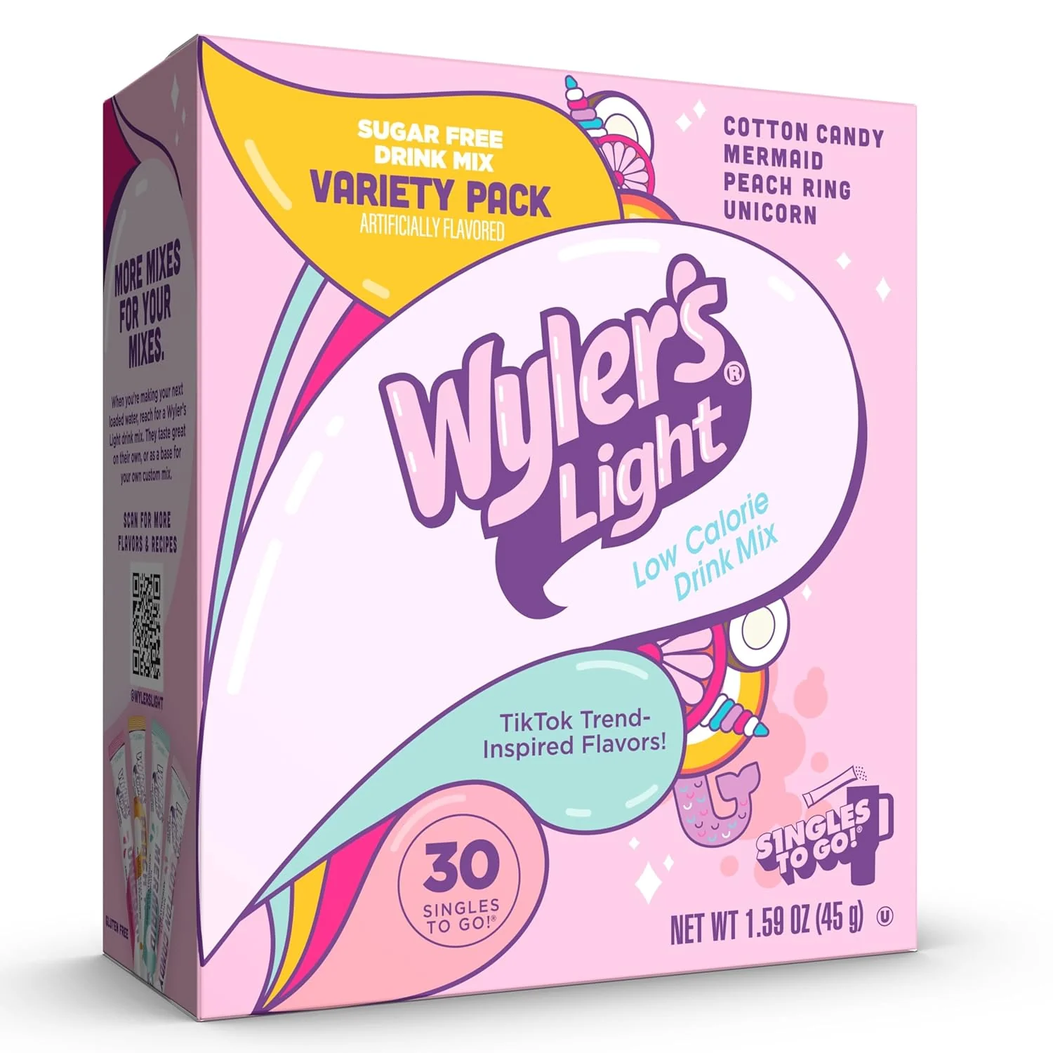 Wyler's Light - Watertok Fun Flavors Variety Pack Single To Go Drink Mix 30ct (6 x 1.59oz)