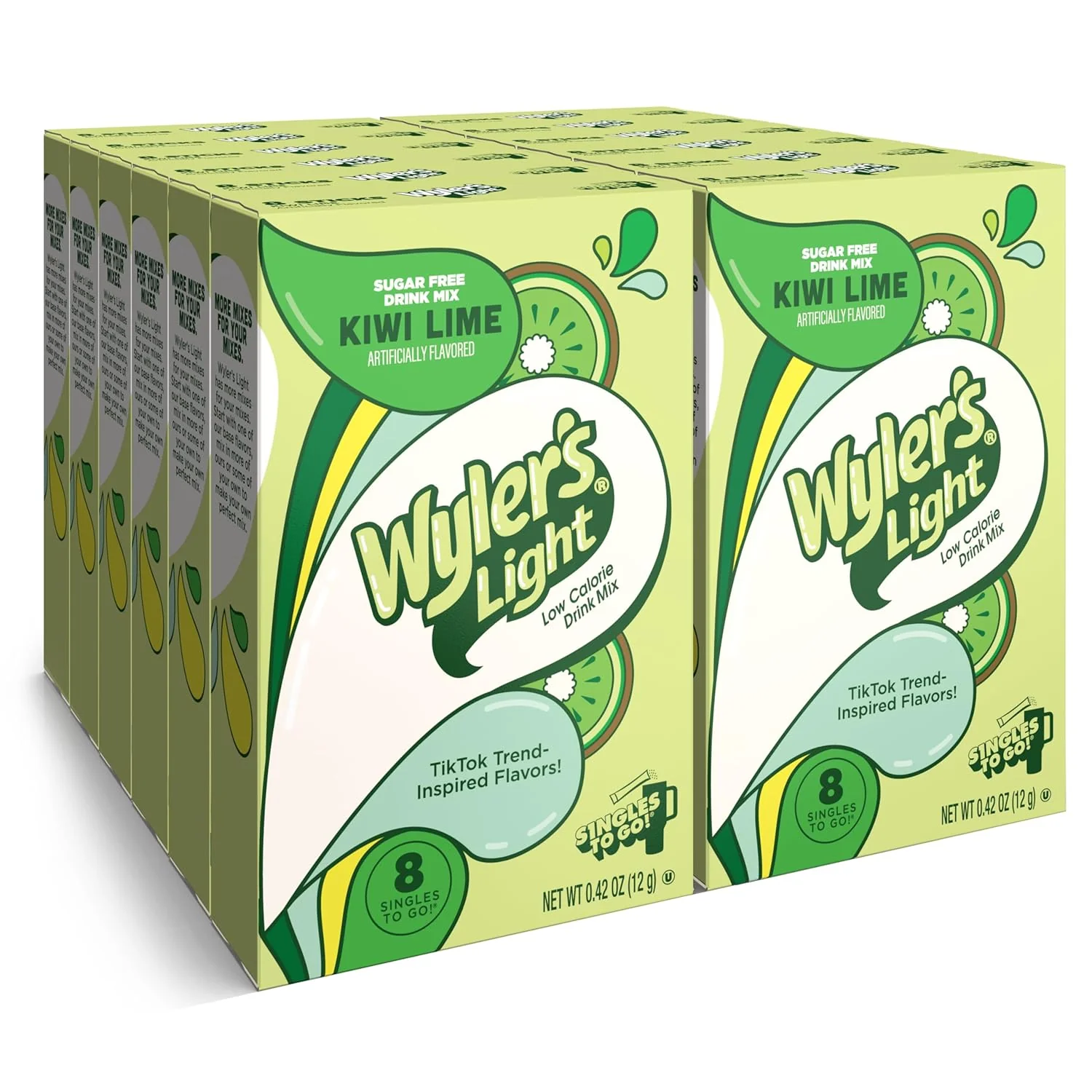 Wyler's Light - Watertok Kiwi Lime Single To Go Drink Mix 8ct (12 x 0.42oz)